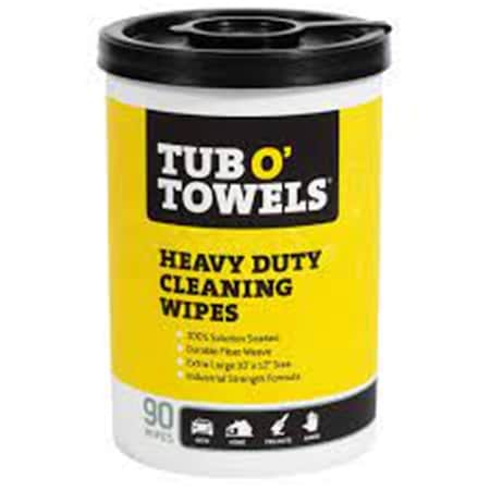 Tub O Towels Heavy Duty Cleaning Wipes, 90 Count TUBTW90